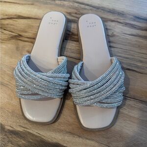 A New Day Women's Metallic Slide Sandals
